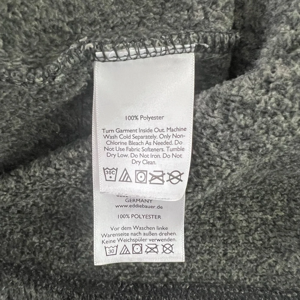 Eddie Bauer Men's Quarter Zip Pullover Tan and Grey